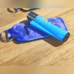 Keychain chapstick/ lighter holder